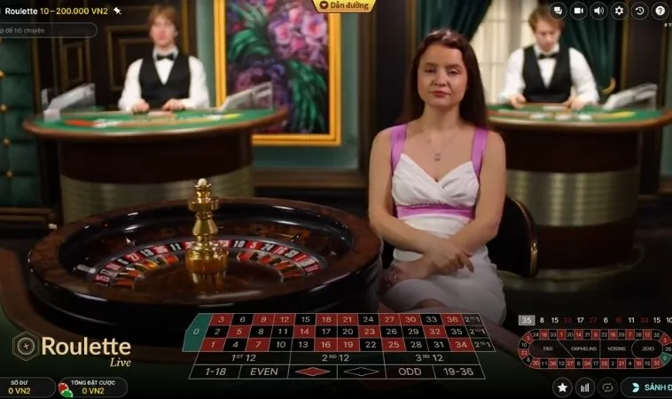 Trải nghiệm chơi Roulette Cổng Game GO88 cùng dealer xinh đẹp