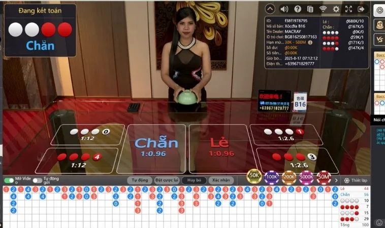 Bàn cược Xóc Đĩa Tại GO88